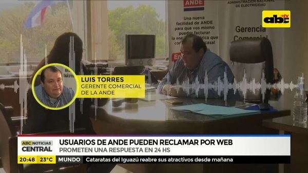Usuarios de ANDE pueden reclamar vía web - ABC Noticias - ABC Color