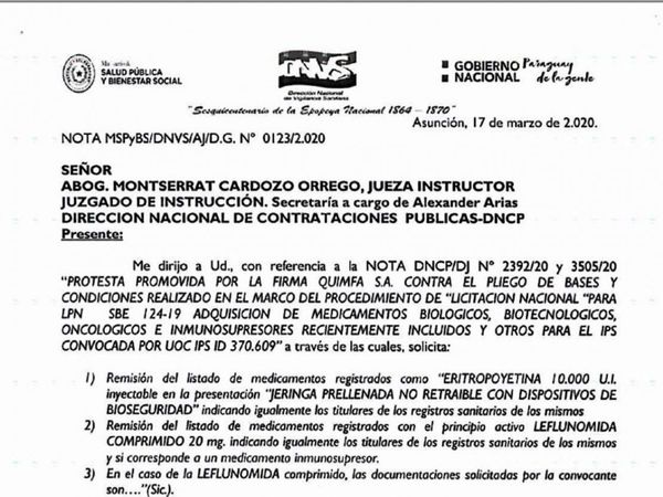 Olor a direccionamiento en IPS a favor de los Samaniego y Ferreira