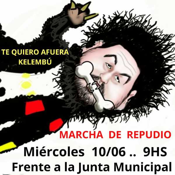 Manifestación frente a la JM en repudio a "Kelembú"