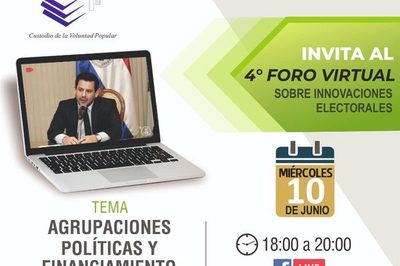 Justicia Electoral capacitará, hoy vía on line, sobre Agrupaciones Políticas y Financiamiento Político