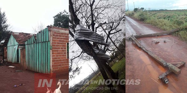 FUERTE TEMPORAL AFECTÓ AL B° SAN PEDRO EN SAN RAFAEL DEL PARANÁ.