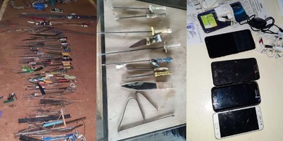 ESTOQUES, LANZAS Y CELULARES FUERON INCAUTADOS EN PENITENCIARÍAS DE PJC Y CERESO. 