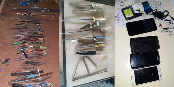 ESTOQUES, LANZAS Y CELULARES FUERON INCAUTADOS EN PENITENCIARÍAS DE PJC Y CERESO. 