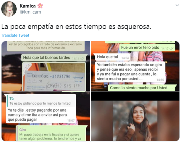 Padre de la mujer que se habría apropiado de un giro devolvió el dinero