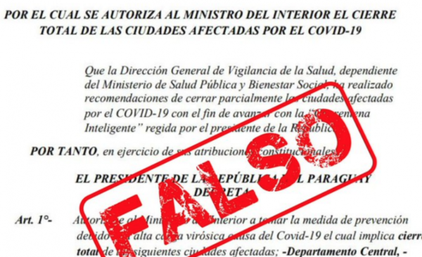 HOY / Ministerio de Salud desmiente versiones de cierre de ciudades