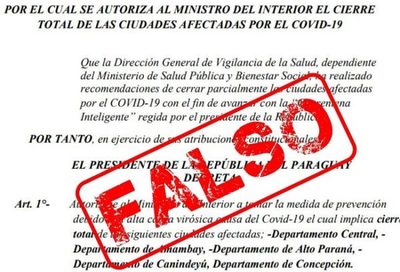 Corre decreto falso sobre cierre de departamentos, advierte Salud