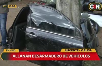 Villa Elisa: Policía allana desarmadero de vehículos  - C9N