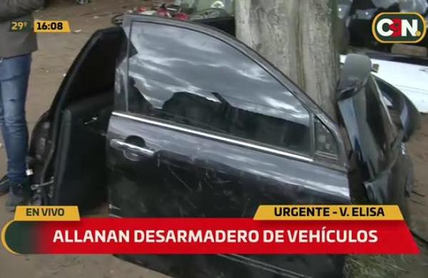 Villa Elisa: Policía allana desarmadero de vehículos - C9N