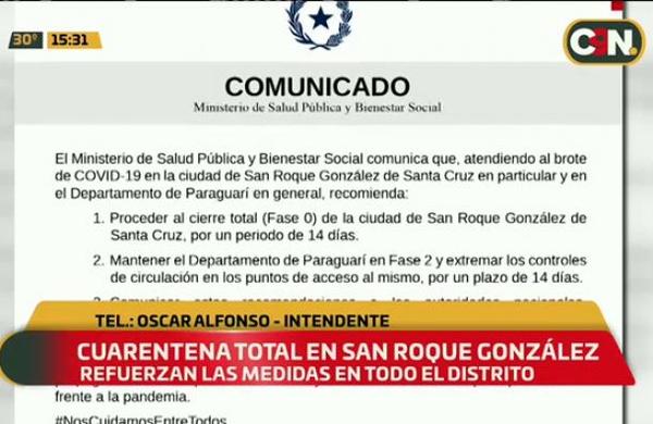 Cuarentena total en San Roque González por casos COVID-19 - C9N
