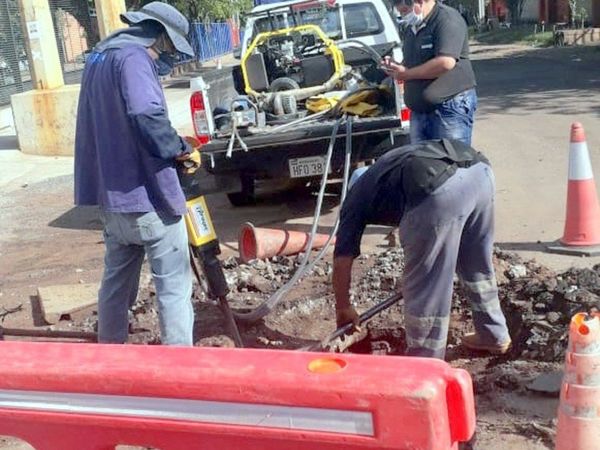 Essap informa sobre bacheos en Fernando de la Mora desde el sábado