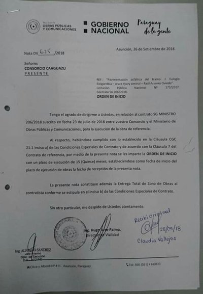 Tramo Campo 9-Raúl ya cuenta con orden de inicio - Campo 9 Noticias