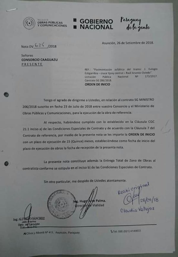 Tramo Campo 9-Raúl ya cuenta con orden de inicio - Campo 9 Noticias