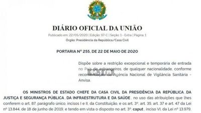 Brasil cierra sus fronteras