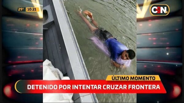 Hombre cae en una tabla de surf intentando cruzar el Paraná