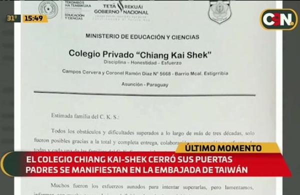 Colegio Chiang Kai-Shek cierra sus puertas - C9N