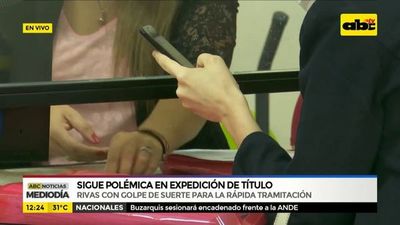 Sigue polémica por expedición de título - ABC Noticias - ABC Color