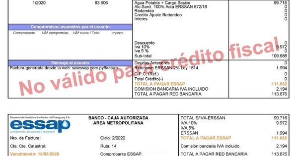 Anulación de facturas: titular de Essap asegura que no se puede aplicar lo mismo que la Ande