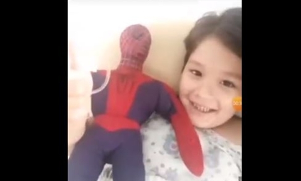 Lucas, el niño que fue "baleado" cumplió su sueño de conocer a 'Spiderman'