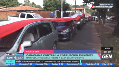 HOY / Realizan una caravana contra la corrupción en Ñemby en repudio a la gestión municipal de Lucas Lazoni