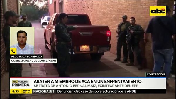 Abaten a miembro del ACA en un enfrentamiento - ABC Noticias - ABC Color