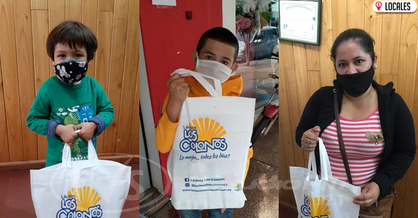 Ganadores disfrutan de los productos de Lácteos Los Colonos