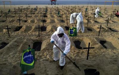 Brasil supera las 40.000 muertes por Covid-19 y pobladores se manifiestan