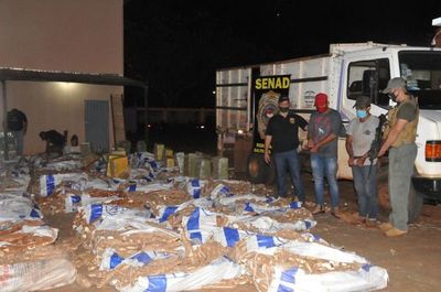 Incautan más de 1000 kilos de droga oculta entre bolsas de mandioca en Salto del Guairá - Nacionales - ABC Color