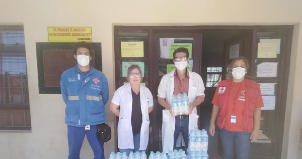 Paresa donó agua para pandemia