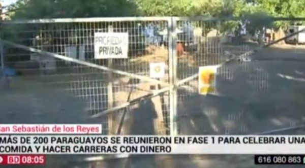 Asado, carrera ilegal y violación de ley sanitaria: 200 paraguayos acusados