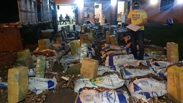 Incautan una tonelada de marihuana disfrazada de mandioca