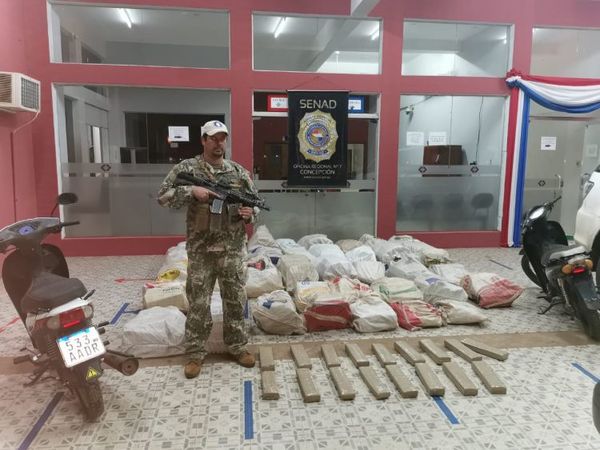 SENAD incautó más de 900 kilos de Marihuana en Yby Yaú