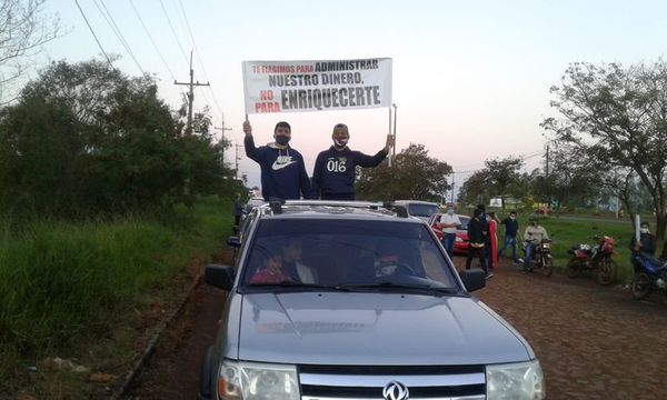 Caravana contra la corrupción en Minga Guazú - ABC en el Este - ABC Color