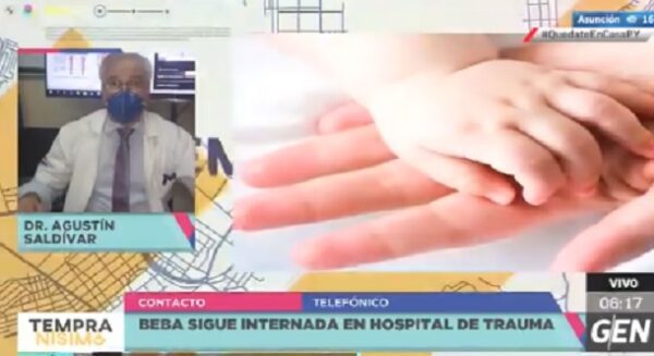 Beba sigue en terapia intensiva y sufrirá secuelas, confirman