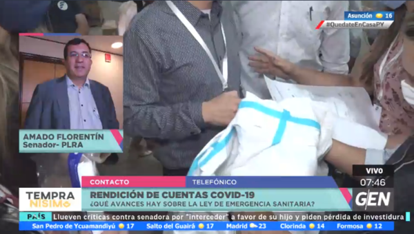 HOY / Senador Amado Florentín, presidente de la Comisión Bicameral de Control de Recursos de la Ley de Emergencia Sanitaria, sobre rendición de cuentas Covid-19