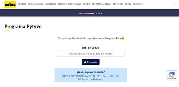 Pytyvõ cerraría esta semana segundo pago y se apunta al tercer desembolso - Nacionales - ABC Color