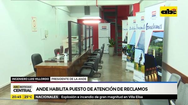 ANDE habilita puesto de atención al público - ABC Noticias - ABC Color