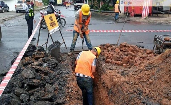 HOY / Desvíos sobre ruta II en San Lorenzo por obras sanitarias
