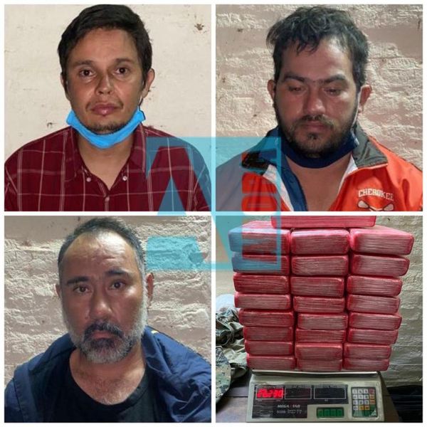 SENAD detuvo a tres personas con más de 52 kilos de cocaína en Coronel Oviedo