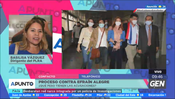HOY / Basilisa Vazquez, dirigente del PLRA, sobre el caso Efraín Alegre