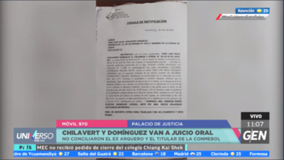 HOY / Alejandro Domínguez actual presidente de la Conmebol y José Luis Chilavert van a juicio oral y público ya que no llegaron a una conciliación