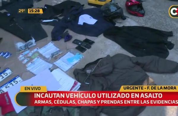Incautan vehículo utilizado para millonario robo en Fernando de la Mora - C9N