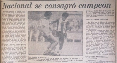 HOY / Nacional regresaba a Primera, 41 años atrás