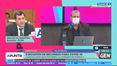 HOY / Senador Amado Florentín, presidente de la Comisión Bicameral de Control de Recursos de la Ley de Emergencia Sanitaria, sobre ejecución de recursos para Covid-19