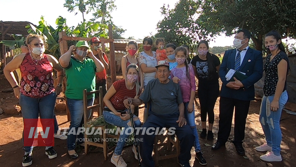 REINTEGRAN PROPIEDAD A UN ABUELO DE 93 AÑOS EN SAN ANTONIO YPECURÚ.