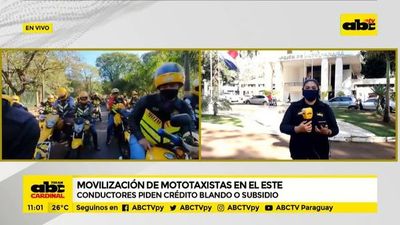 Movilización de mototaxistas en Ciudad del Este - ABC Noticias - ABC Color