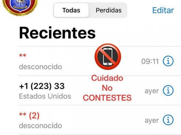 Advierten sobre estafas con llamadas internacionales