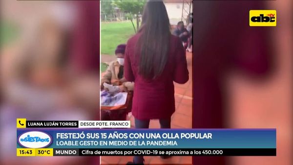 Festejó sus 15 años con una olla popular - Ensiestados - ABC Color