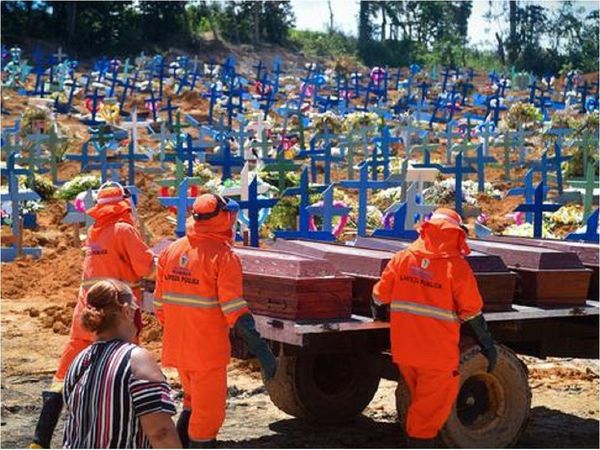 Covid-19: Brasil registra 1.238 muertes en un día y roza los 980.000 casos