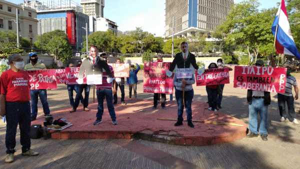 Partido Paraguay Pyahura se manifiesta para repudiar el intento de endeudamiento de Itaipú » Ñanduti