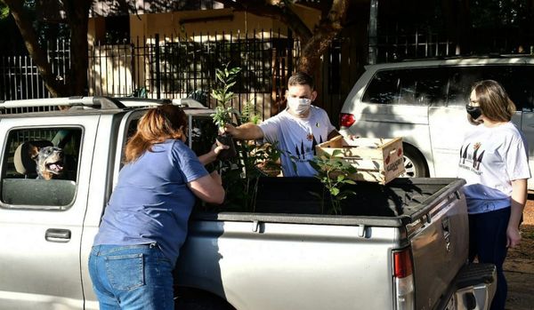 EBY entrega plantines por el Día del Árbol